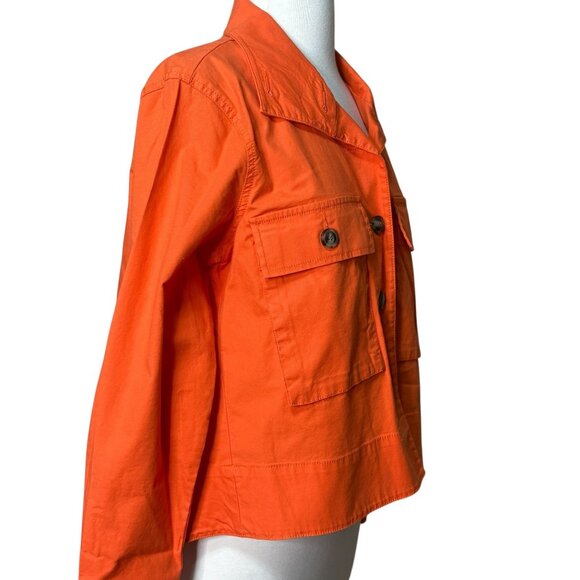 Cabi Resort Jacket Orange Button Front Lightweight Size Small - Picture 2 of 8